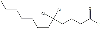 5,5-Dichlorododecanoic acid methyl ester Struktur