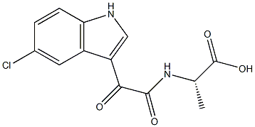 N-[[(5-Chloro-1H-indol-3-yl)carbonyl]carbonyl]-L-alanine Struktur