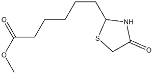 4-Oxo-2-thiazolidinehexanoic acid methyl ester Struktur