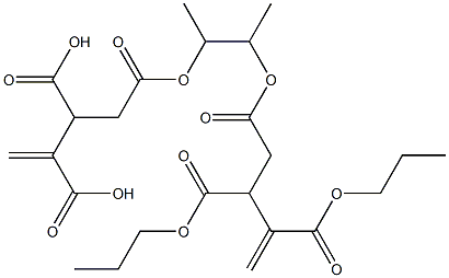 4,4'-[1,2-Dimethylethylenebis(oxycarbonyl)]bis(1-butene-2,3-dicarboxylic acid dipropyl) ester Struktur