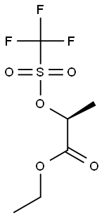 (S)-2-(Trifluoromethylsulfonyloxy)propionic acid ethyl ester Struktur