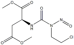 N-[(2-Chloroethyl)nitrosocarbamoyl]-L-aspartic acid dimethyl ester Struktur