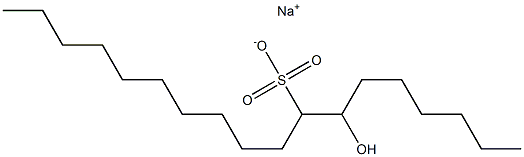 7-Hydroxyoctadecane-8-sulfonic acid sodium salt Struktur