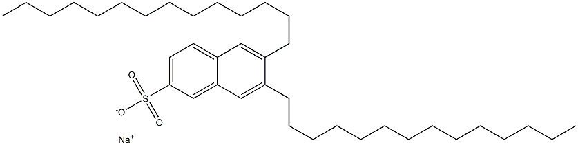 6,7-Ditetradecyl-2-naphthalenesulfonic acid sodium salt Struktur