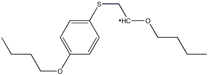 2-[(4-Butoxyphenyl)thio]-1-butoxyethyl radical Struktur