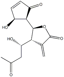 (4R,5S)-Dihydro-3-methylene-4-[(S)-1-hydroxy-3-oxobutyl]-5-[(1R,2S)-2-hydroxy-5-oxo-3-cyclopentenyl]furan-2(3H)-one Struktur