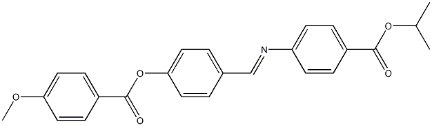 4-[4-(4-Methoxybenzoyloxy)benzylideneamino]benzoic acid isopropyl ester Struktur