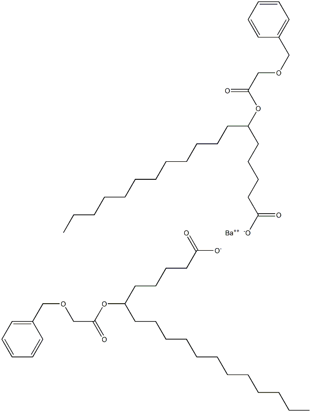 Bis[6-(benzyloxyacetoxy)stearic acid]barium salt Struktur