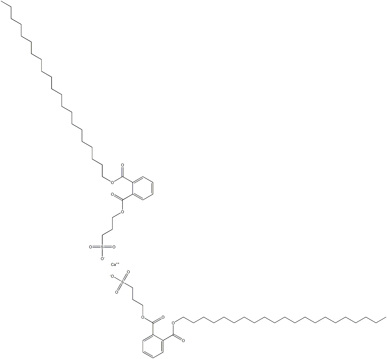 Bis[3-[(2-henicosyloxycarbonylphenyl)carbonyloxy]propane-1-sulfonic acid]calcium salt Struktur