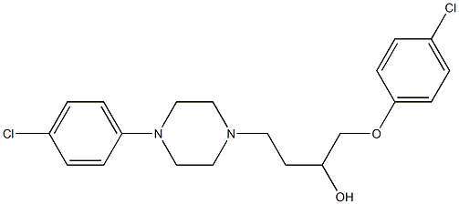 1-(4-Chlorophenoxy)-4-[4-[4-chlorophenyl]-1-piperazinyl]-2-butanol Struktur