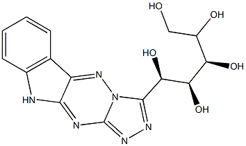 3-[(1R,2S,3R)-1,2,3,4,5-Pentahydroxypentyl]-10H-1,2,4-triazolo[4',3':2,3][1,2,4]triazino[5,6-b]indole Struktur