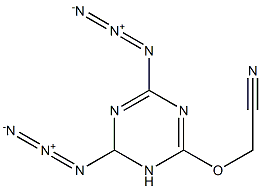 2,4-Diazido-6-cyanomethoxy-1,2-dihydro-1,3,5-triazine Struktur