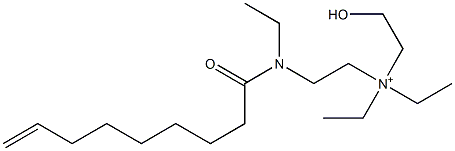 2-[N-Ethyl-N-(8-nonenoyl)amino]-N,N-diethyl-N-(2-hydroxyethyl)ethanaminium Struktur