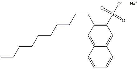 3-Decyl-2-naphthalenesulfonic acid sodium salt Struktur