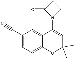 1-(6-Cyano-2,2-dimethyl-2H-1-benzopyran-4-yl)azetidin-2-one Struktur