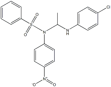 N-[1-[(4-Chlorophenyl)amino]ethyl]-N-(4-nitrophenyl)benzenesulfonamide Struktur