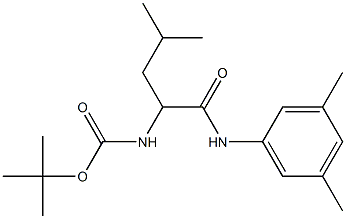 N-(3,5-Dimethylphenyl)-2-[(tert-butoxycarbonyl)amino]-2-(2-methylpropyl)acetamide Struktur