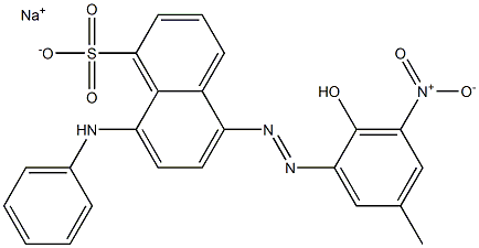 5-[(2-Hydroxy-5-methyl-3-nitrophenyl)azo]-8-(phenylamino)naphthalene-1-sulfonic acid sodium salt Struktur