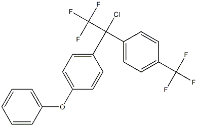 1-Chloro-1-(4-phenoxyphenyl)-1-[4-(trifluoromethyl)phenyl]-2,2,2-trifluoroethane Struktur