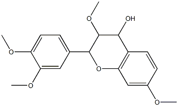 4-Hydroxy-3,7-dimethoxy-2-(3,4-dimethoxyphenyl)chroman Struktur