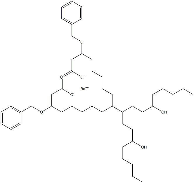 Bis(3-benzyloxy-13-hydroxystearic acid)barium salt Struktur