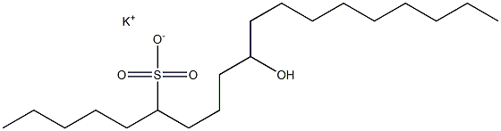 10-Hydroxynonadecane-6-sulfonic acid potassium salt Struktur