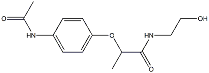 4'-[1-(2-Hydroxyethylcarbamoyl)ethoxy]acetanilide Struktur