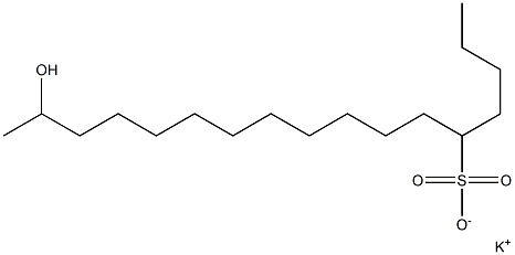 16-Hydroxyheptadecane-5-sulfonic acid potassium salt Struktur