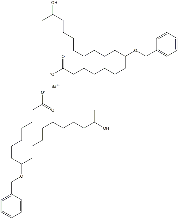 Bis(8-benzyloxy-17-hydroxystearic acid)barium salt Struktur