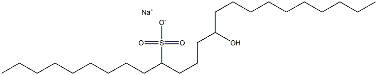 14-Hydroxytetracosane-10-sulfonic acid sodium salt Struktur