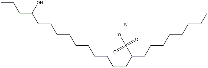 20-Hydroxytricosane-9-sulfonic acid potassium salt Struktur