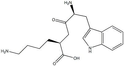 (2S)-6-Amino-2-[(S)-4-(1H-indol-3-yl)-3-amino-2-oxobutyl]hexanoic acid Struktur