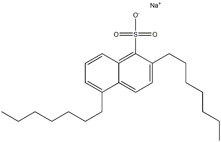 2,5-Diheptyl-1-naphthalenesulfonic acid sodium salt Struktur