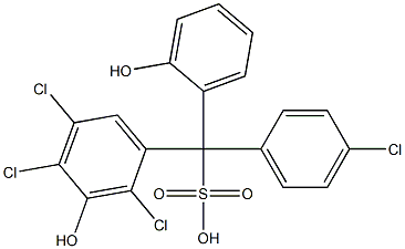 (4-Chlorophenyl)(2,4,5-trichloro-3-hydroxyphenyl)(2-hydroxyphenyl)methanesulfonic acid Struktur