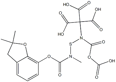 2,3-Dihydro-2,2-dimethyl-7-[N-(N-methyl-N-pentoxycarbonylaminothio)-N-methylcarbamoyloxy]benzofuran Struktur