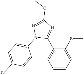 1-(4-Chlorophenyl)-5-(2-methylthiophenyl)-3-methoxy-1H-1,2,4-triazole Struktur