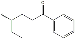 [S,(+)]-4-Methyl-1-phenyl-1-hexanone Struktur