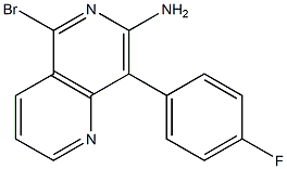 7-Amino-5-bromo-8-(4-fluorophenyl)-1,6-naphthyridine Struktur