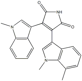 3-(1,7-Dimethyl-1H-indol-3-yl)-4-(1-methyl-1H-indol-3-yl)-1H-pyrrole-2,5-dione Struktur