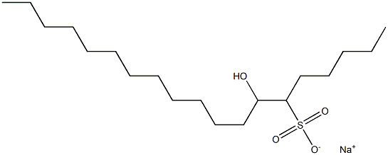 7-Hydroxynonadecane-6-sulfonic acid sodium salt Struktur