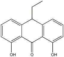 10-Ethyl-1,8-dihydroxyanthracene-9(10H)-one Struktur