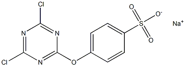 p-(4,6-Dichloro-1,3,5-triazin-2-yloxy)benzenesulfonic acid sodium salt Struktur