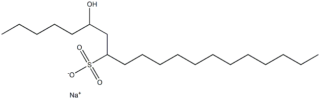 6-Hydroxyicosane-8-sulfonic acid sodium salt Struktur