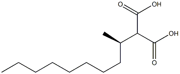 (+)-2-[(R)-1-Methylnonyl]malonic acid Struktur