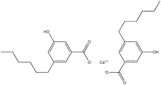 Bis(3-hexyl-5-hydroxybenzoic acid)calcium salt Struktur