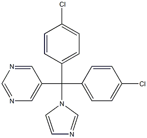 5-[Bis(4-chlorophenyl)(1H-imidazol-1-yl)methyl]pyrimidine Struktur