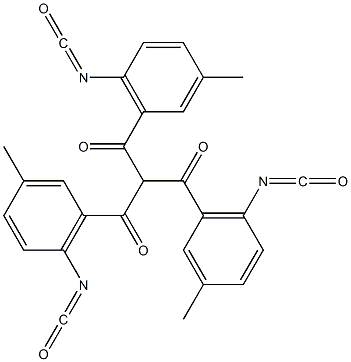 Tris(3-methyl-6-isocyanatobenzoyl)methane Struktur