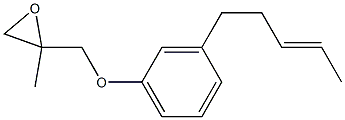 3-(3-Pentenyl)phenyl 2-methylglycidyl ether Struktur