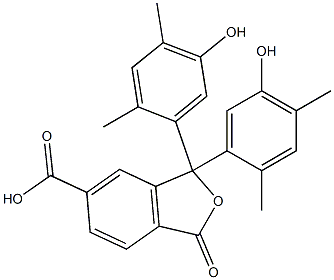 1,3-Dihydro-1,1-bis(5-hydroxy-2,4-dimethylphenyl)-3-oxoisobenzofuran-6-carboxylic acid Struktur