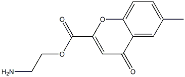 6-Methyl-4-oxo-4H-1-benzopyran-2-carboxylic acid (2-aminoethyl) ester Struktur